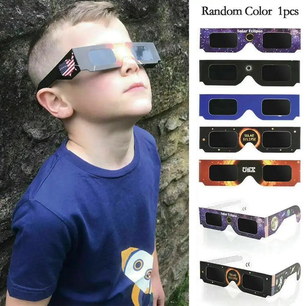 10PCS CE/ISO Certified Paper Solar Eclipse Glasses Safe for Direct Sun Viewing Observe Total eclipses Partial Eclipses Sunspots