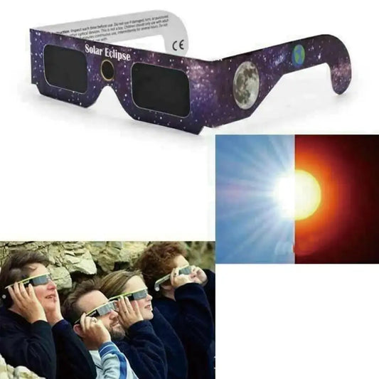 10PCS CE/ISO Certified Paper Solar Eclipse Glasses Safe for Direct Sun Viewing Observe Total eclipses Partial Eclipses Sunspots